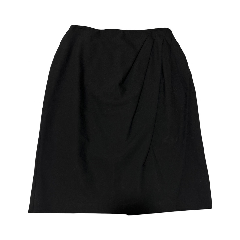 Faux Wrap Black Pencil Skirt Sz 8